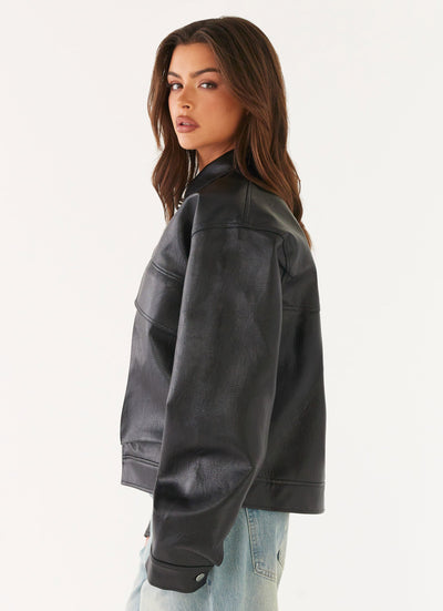 Elodie™ | Leather Bomber Jacket