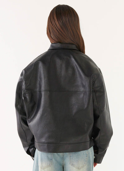 Elodie™ | Leather Bomber Jacket