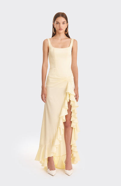 Elodie™ | Ruffle Yellow Maxi Dress