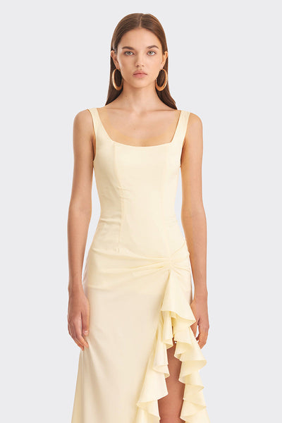 Elodie™ | Ruffle Yellow Maxi Dress