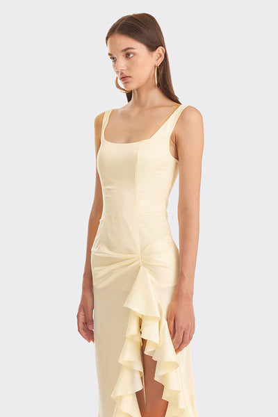 Elodie™ | Ruffle Yellow Maxi Dress