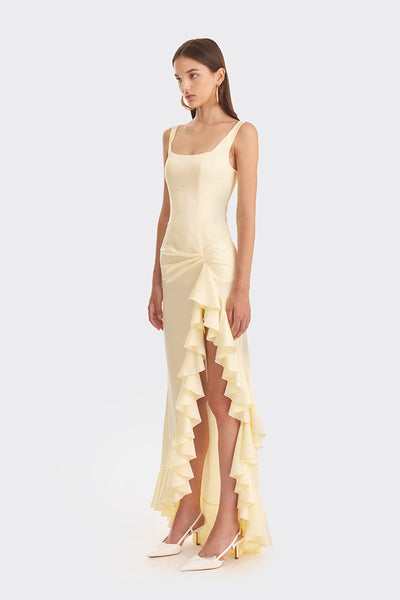 Elodie™ | Ruffle Yellow Maxi Dress