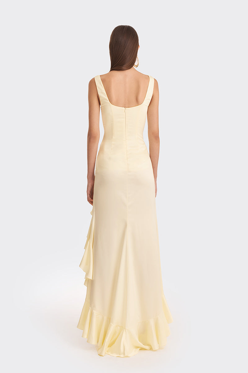 Elodie™ | Ruffle Yellow Maxi Dress
