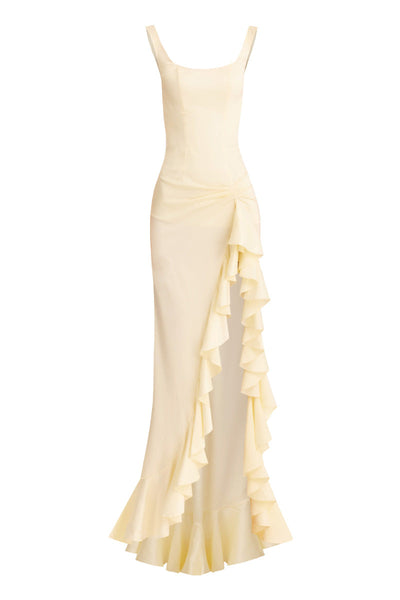 Elodie™ | Ruffle Yellow Maxi Dress