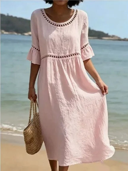 Elenora | Long Dress with a Flat Tummy Effect