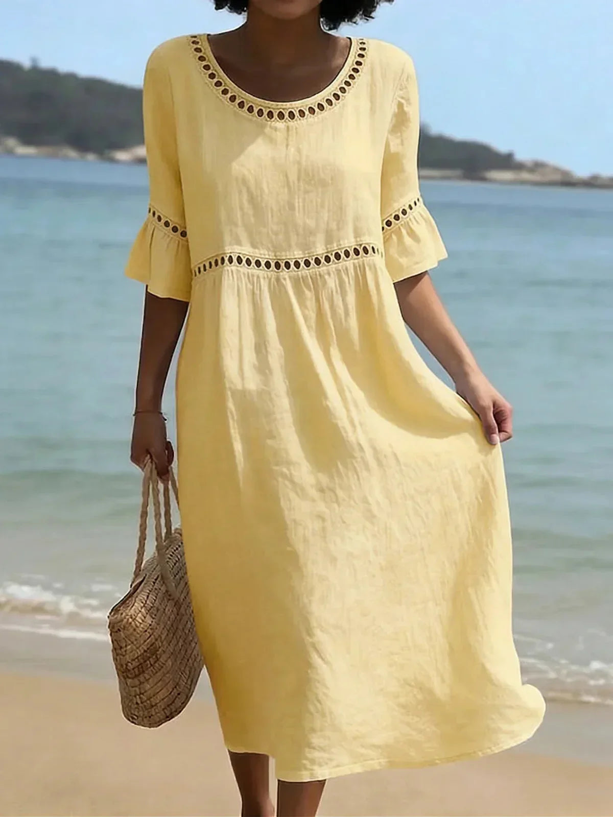 Elenora | Long Dress with a Flat Tummy Effect