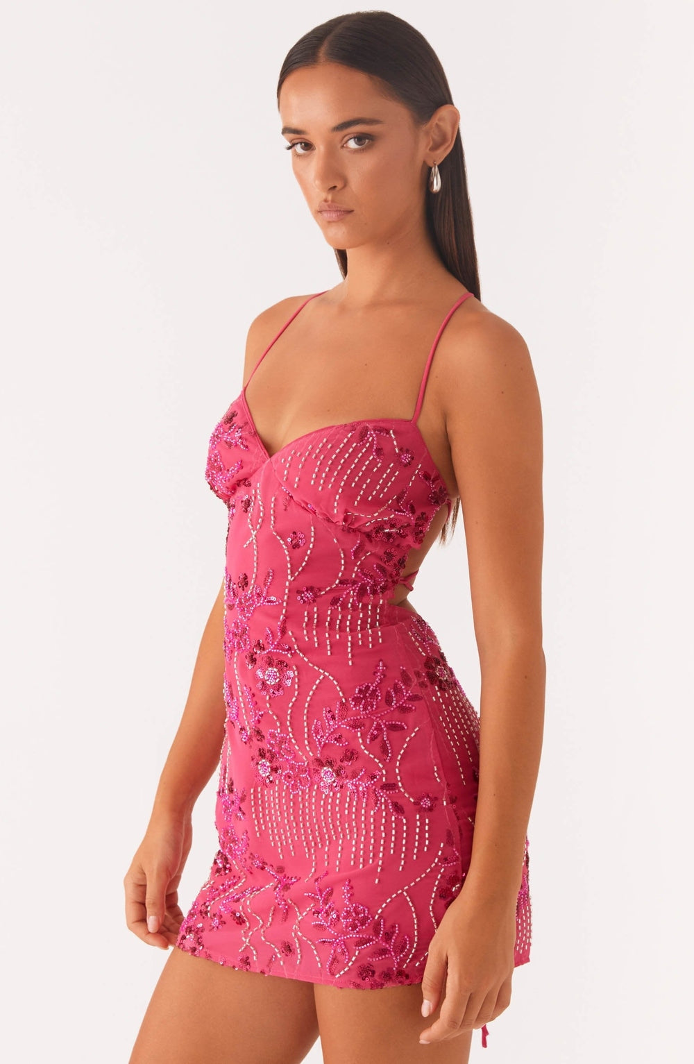 Elodie™ | Fuchsia sequin mini dress